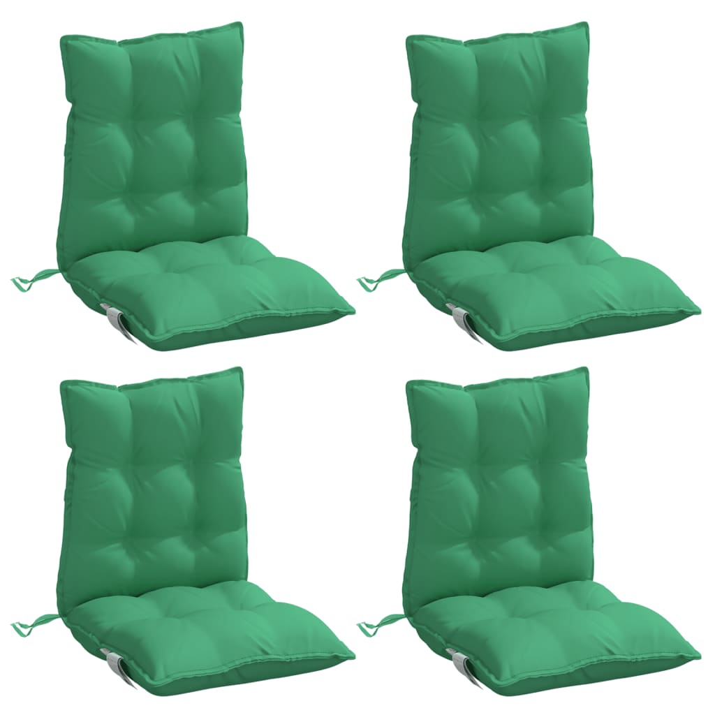 Almofadões cadeira encosto baixo 4 pcs tecido oxford verde
