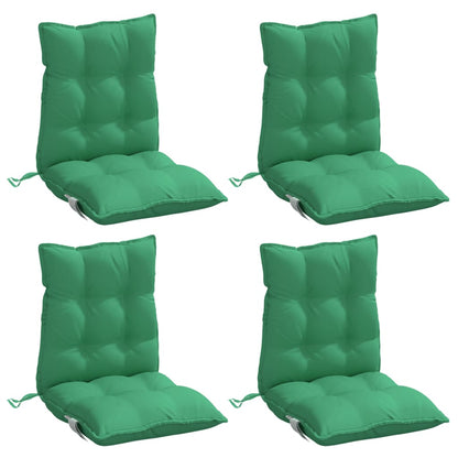 Almofadões cadeira encosto baixo 4 pcs tecido oxford verde