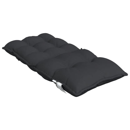 Almofadões cadeira encosto baixo 2 pcs tecido oxford preto