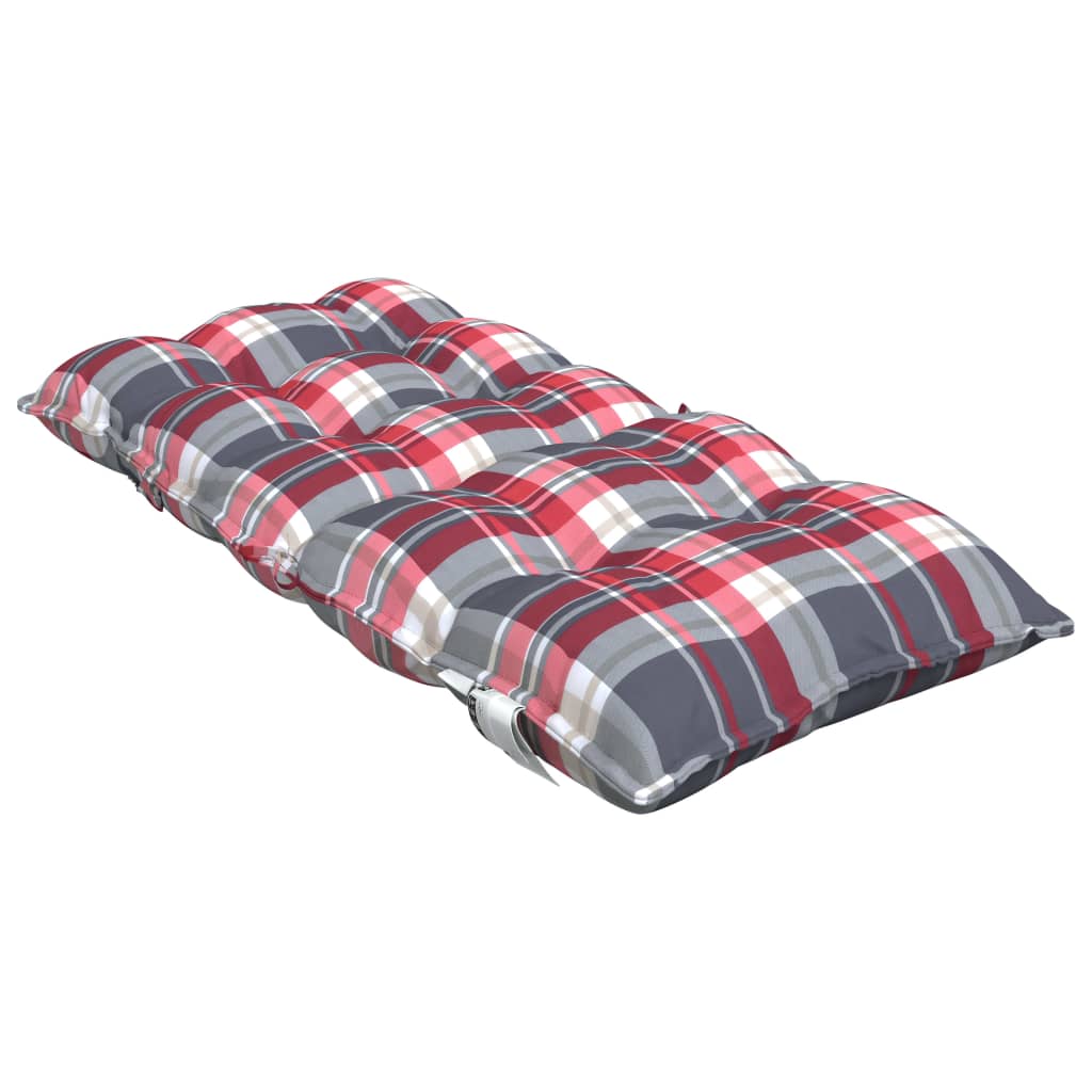 Almofadões cadeira encosto baixo 6 pcs oxford xadrez vermelho
