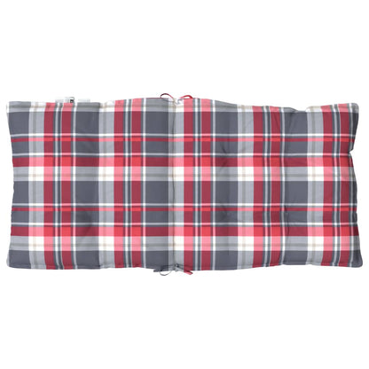 Almofadões cadeira encosto baixo 6 pcs oxford xadrez vermelho