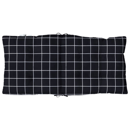 Almofadões cadeira encosto baixo 2 pcs oxford xadrez preto