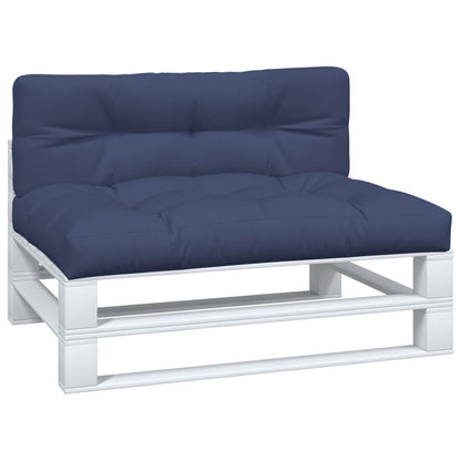 Almofadões para sofá de paletes 2 pcs tecido azul-marinho