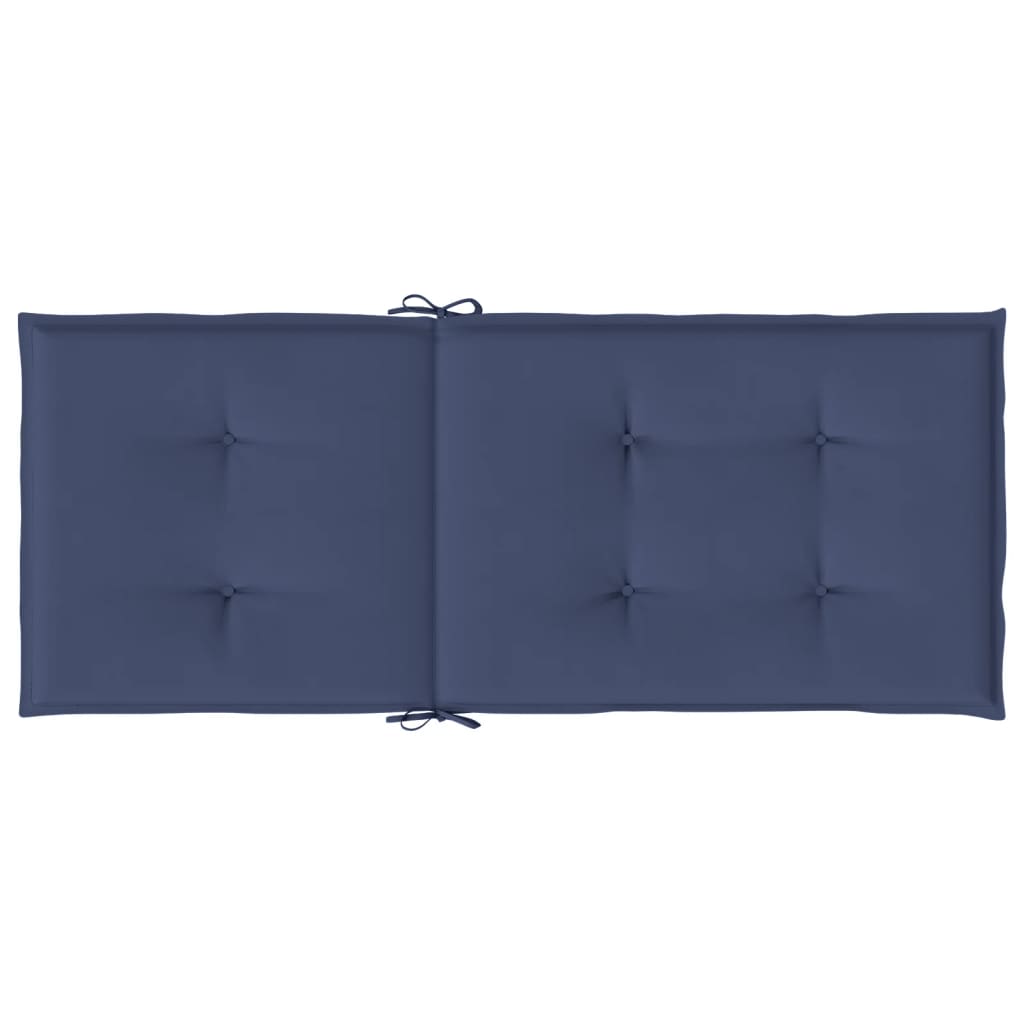 Almofadões cadeira encosto alto 4pcs tecido azul-marinho