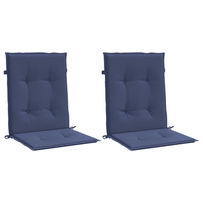 Almofadões p/ cadeira de encosto baixo 2pcs tecido azul-marinho