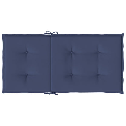 Almofadões p/ cadeira de encosto baixo 2pcs tecido azul-marinho