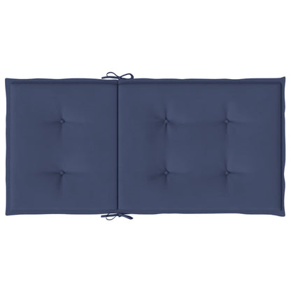 Almofadões p/ cadeira de encosto baixo 4pcs tecido azul-marinho