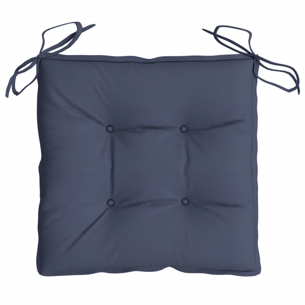 Almofadões cadeira 2 pcs 40x40x7 cm tecido oxford azul-marinho
