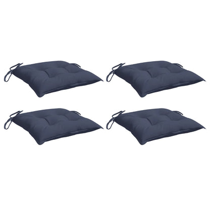 Almofadões cadeira 4 pcs 50x50x7 cm tecido oxford azul-marinho