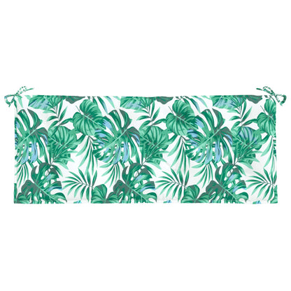 Almofadões banco jardim 2 pcs 120x50x7 cm oxford padrão folhas