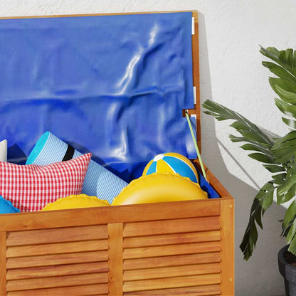 Caixa arrumação jardim c/ veneziana 113x50x56 cm acácia maciça