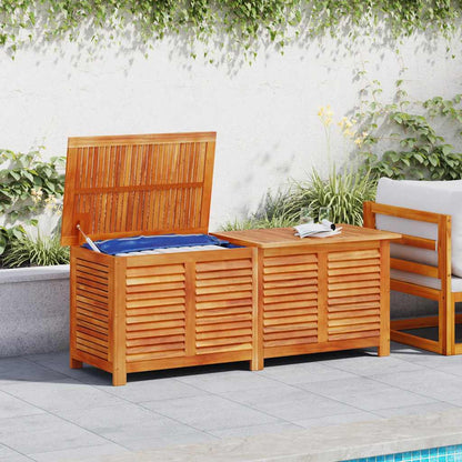 Caixa arrumação jardim c/ veneziana 150x50x56 cm acácia maciça