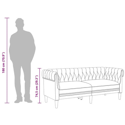 Sofá chesterfield 2 lugares linho