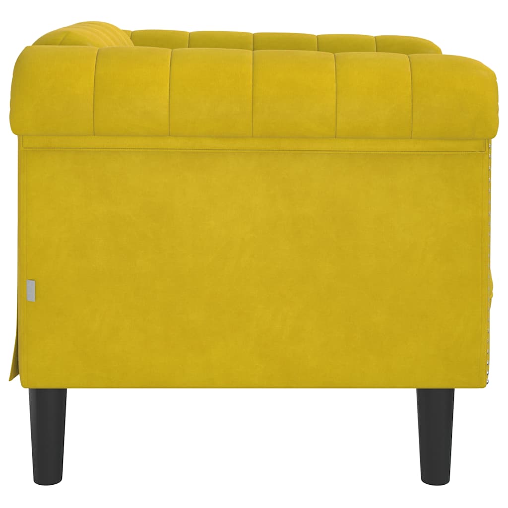 Poltrona veludo amarelo