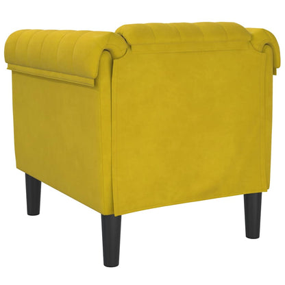 Poltrona veludo amarelo