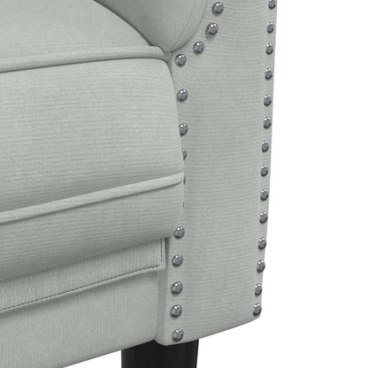 Sofá de 2 lugares veludo cinzento-claro