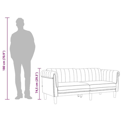 Sofá de 2 lugares veludo verde-escuro