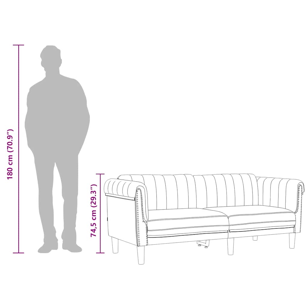 Sofá de 3 lugares veludo cinzento-claro