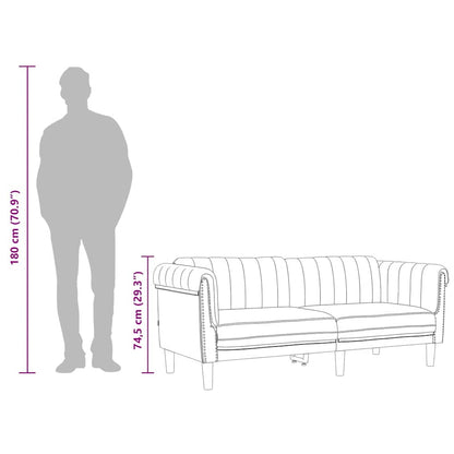 Sofá de 3 lugares veludo preto