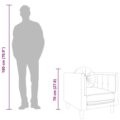 Poltrona com almofadão veludo cinzento-claro