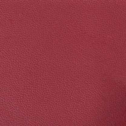 Sofá chesterfield 3 lugares couro artificial vermelho tinto