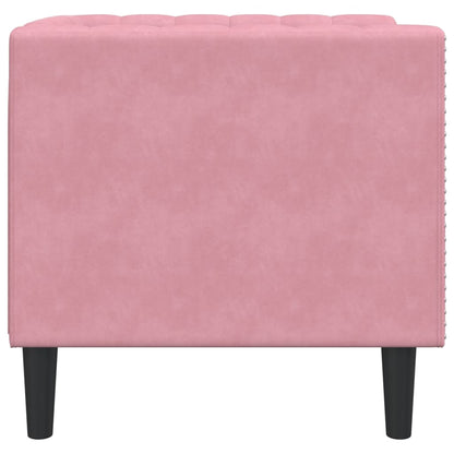 Sofá chesterfield veludo rosa