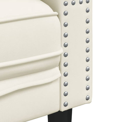 Sofá chesterfield veludo creme