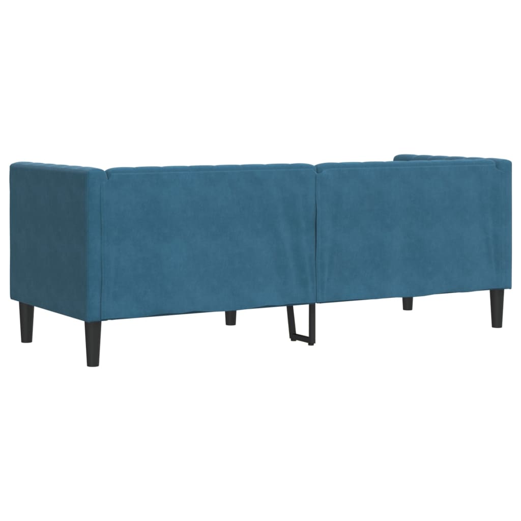 Sofá chesterfield com rolos 3 lugares veludo preto