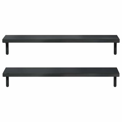 Prateleiras de parede 2pcs 100x23,5 cm aço inoxidável prateado