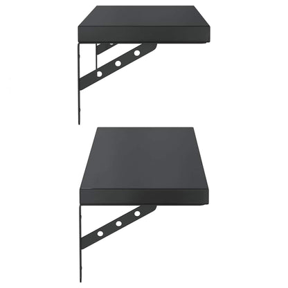 Prateleiras de parede 2 pcs 75x23,5 cm aço inoxidável prateado