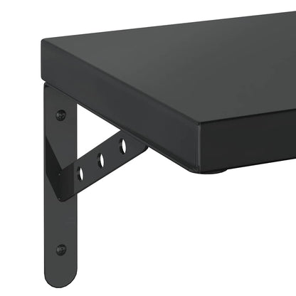 Prateleiras de parede 2 pcs 50x23,5 cm aço inoxidável prateado