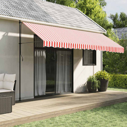 Tecido de substituição p/ toldo 4,5x3,5m riscas vermelho/branco