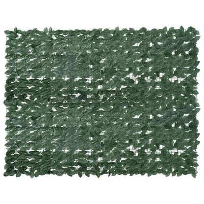 Tela de varanda com folhas verde-escuras 200x150 cm