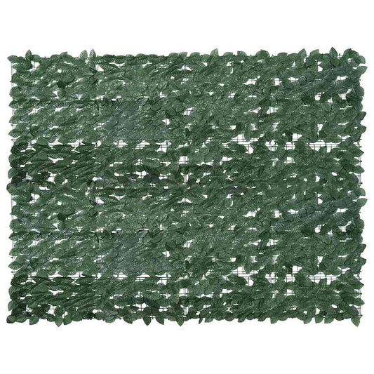 Tela de varanda com folhas verde-escuras 200x150 cm