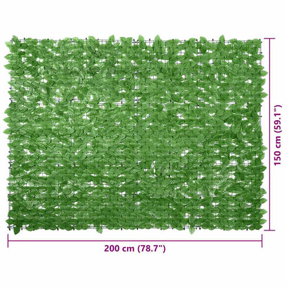Tela de varanda com folhas verdes 200x150 cm
