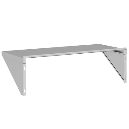 Prateleira de parede 100x45x31 cm aço inoxidável prateado