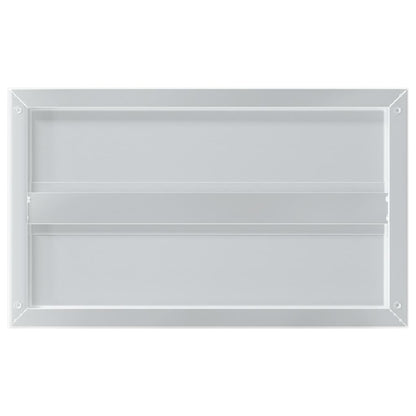 Prateleiras de parede 2 pcs 50x30x3 cm aço inoxidável prateado