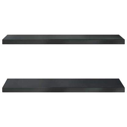 Prateleiras de parede 2 pcs 100x30x3 cm aço inoxidável prateado