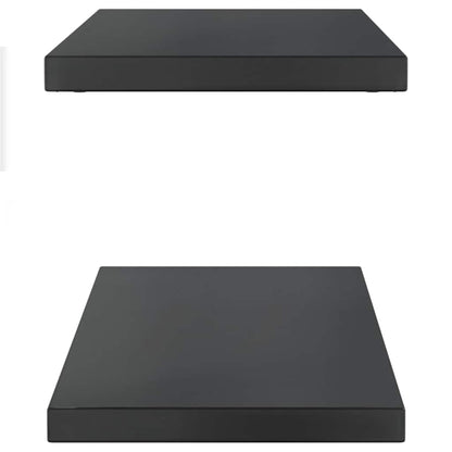 Prateleiras de parede 2 pcs 100x30x3 cm aço inoxidável prateado
