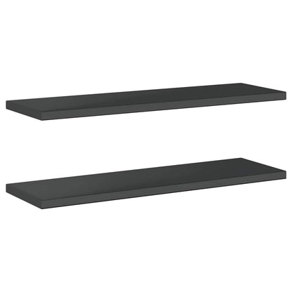 Prateleiras de parede 2 pcs 100x30x3 cm aço inoxidável prateado