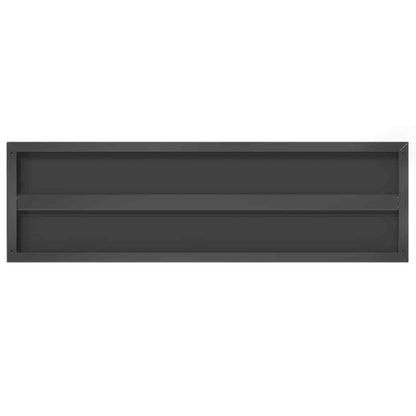 Prateleiras de parede 2 pcs 100x30x3 cm aço inoxidável prateado