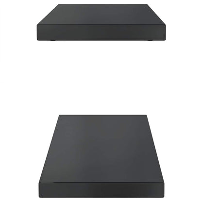 Prateleiras de parede 2 pcs 75x23,5x3cm aço inoxidável prateado