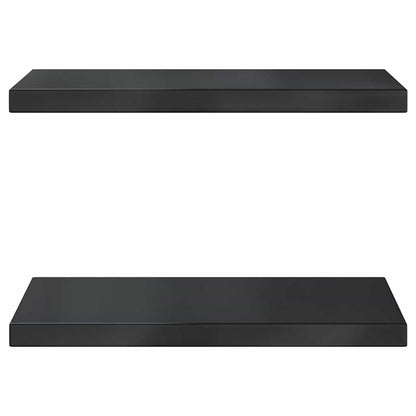 Prateleiras de parede 2 pcs 50x30x3 cm aço inoxidável prateado