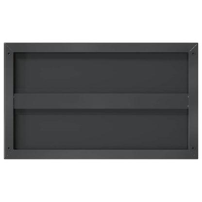 Prateleiras de parede 2 pcs 50x30x3 cm aço inoxidável prateado