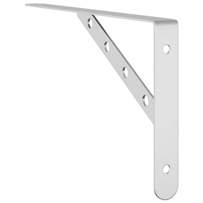 Suportes prateleira 4pcs 30x2,5x15,5 cm aço inoxidável prateado