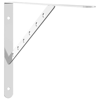 Suportes prateleira 4pcs 40x2,5x25 cm aço inoxidável prateado
