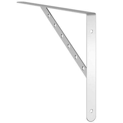 Suportes prateleira 4pcs 40x2,5x25 cm aço inoxidável prateado