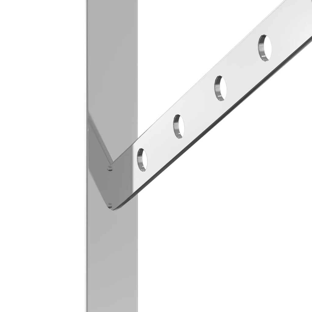 Suportes prateleira 4pcs 40x2,5x25 cm aço inoxidável prateado