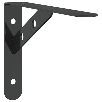 Suportes prateleira 4pcs 20x2,5x14 cm aço inoxidável prateado