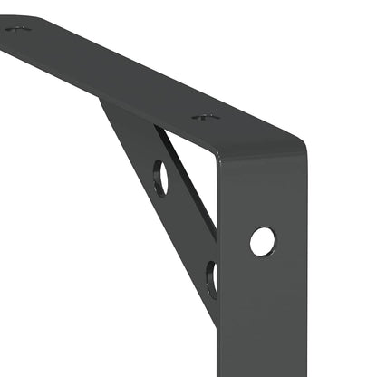 Suportes prateleira 4pcs 20x2,5x14 cm aço inoxidável prateado